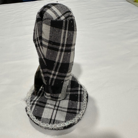 Black and White Christmas Ornament Hat - Picture 1 of 3